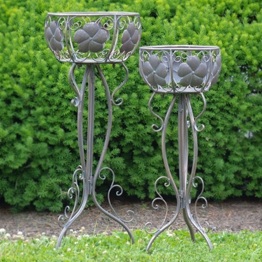 Flower Basket Plant Stands (Set of 2) - Click to enlarge