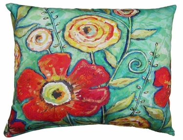 Flower Burst Outdoor Pillow - Click to enlarge