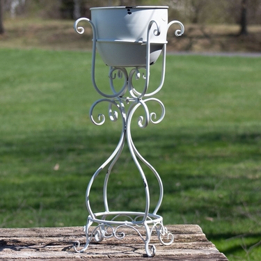 Flower Pot Stand - Antique White - Click to enlarge