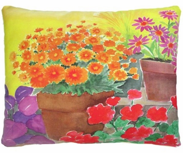 Flower Pots Outdoor Pillow - Click to enlarge
