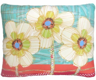 Flower Trio Outdoor Pillow - Click to enlarge