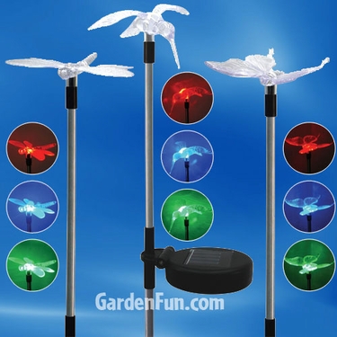 Flying Friends Solar Garden Stakes (Set of 3) - Click to enlarge