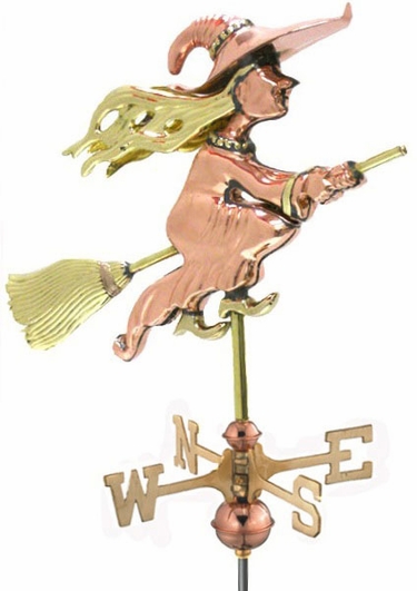 Flying Witch Weathervane - Click to enlarge