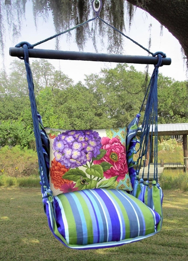 Folsom Bold Blossom 1 Hammock Chair Swing Set - Click to enlarge