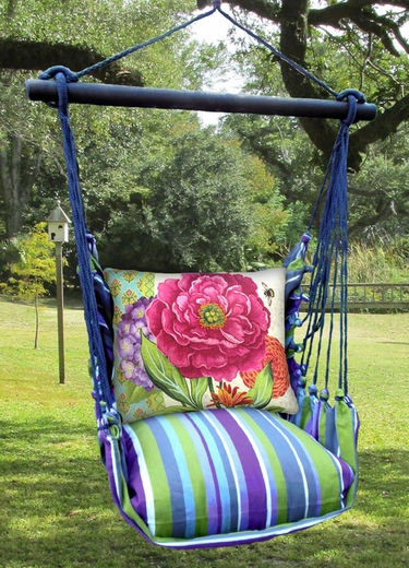 Folsom Bold Blossom 2 Hammock Chair Swing Set - Click to enlarge