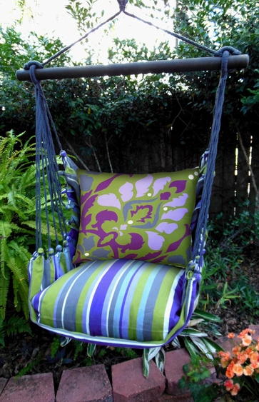Folsom Dumask Purple Hammock Chair Swing Set - Click to enlarge