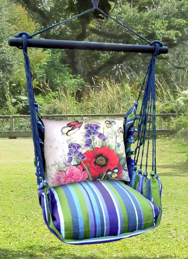 Folsom Red Poppies Hammock Chair Swing Set - Click to enlarge