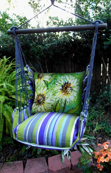 Folsom Spring Flowers Hammock Chair Swing Set - Click to enlarge
