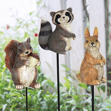 Forest Animal Plant Stakes (Set of 5) - Click to enlarge