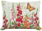 Foxgloves and Buttterfly Outdoor Pillow