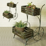 French Basket Flower Carts (Set of 2)
