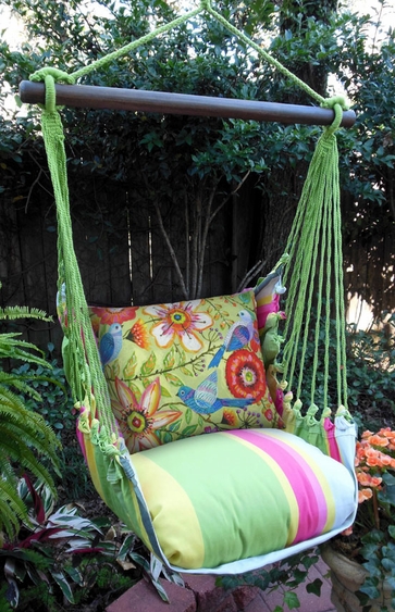 Fresh Lime Colorful Garden Hammock Chair Swing Set - Click to enlarge