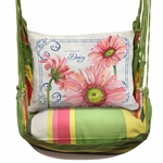 Fresh Lime Daisy Pink Hammock Chair Swing Set