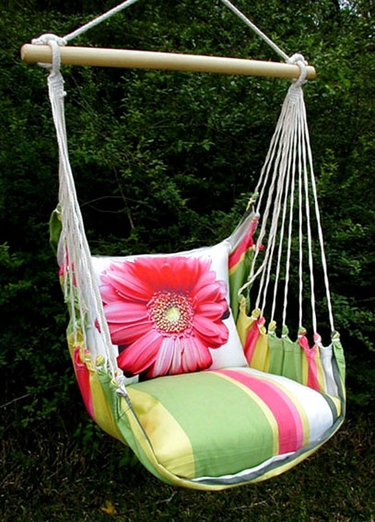 Fresh Lime Gerbera Daisy Hammock Chair Swing Set - Click to enlarge