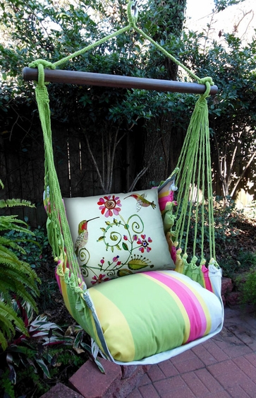 Fresh Lime Hummingbird Hammock Chair Swing Set - Click to enlarge