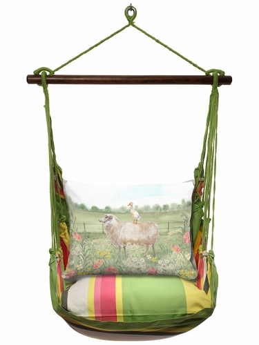 Fresh Lime Sheep and Duck Stack Hammock Chair Swing Set - Click to enlarge