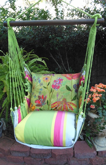 Fresh Lime Spring Mix Hammock Chair Swing Set - Click to enlarge