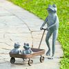 Frog Family Wagon Planter