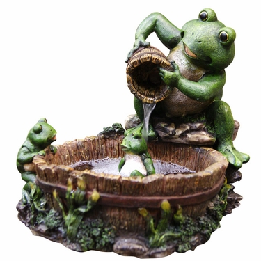 Frog Prince Grooming Tabletop Fountain - Click to enlarge