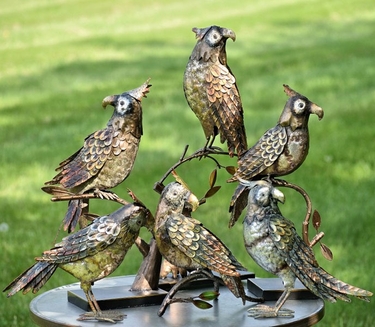 Metallic Parrots (Set of 6) - Click to enlarge