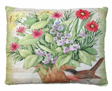 Garden Blessings - Robin Outdoor Pillow - Click to enlarge