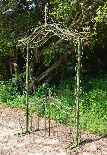Garden Gate w/Arch - Antique Green - Click to enlarge