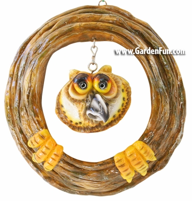 Garden Owl Tree Face Decor - Click to enlarge