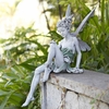 Garden Sitting Fairy - White & Green
