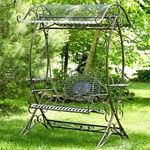 Garden Swing Bench w/Copper Brown Finish