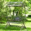 Garden Swing Bench w/Copper Brown Finish