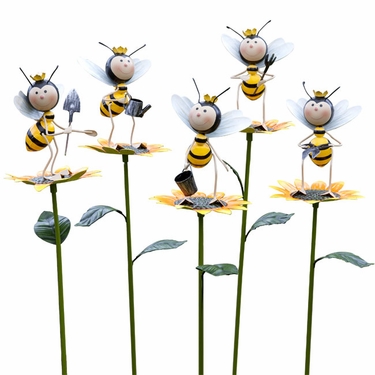 Gardening Bee Stakes (Set of 5) - Click to enlarge