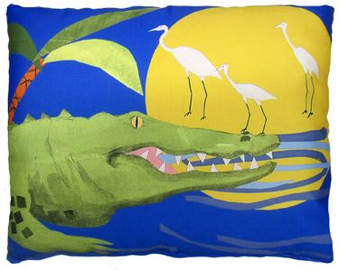 Gator Lake Sunset Outdoor Pillow - Click to enlarge