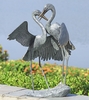 Gentle Embracing Cranes Garden Sculpture