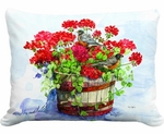 Geranium Barrel Outdoor Pillow