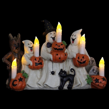 Ghosts w/LED Candles & Timer - Click to enlarge
