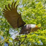 Giant Bald Eagle Iron Rocking Stake