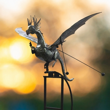 Giant Black Dragon Rocker Stake - Click to enlarge