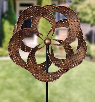 Giant Bronze Pinwheel Double Spinner - Click to enlarge