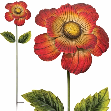 Giant Flower Stake - Red (Set of 2) - Click to enlarge