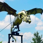 Giant Gold Dragon Rocker Stake Giant Gold Dragon Rocker Stake