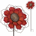 Giant Red Rustic Flower Stake (Set of 2)