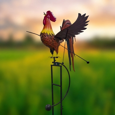 Giant Rooster Rocker Stake - Click to enlarge