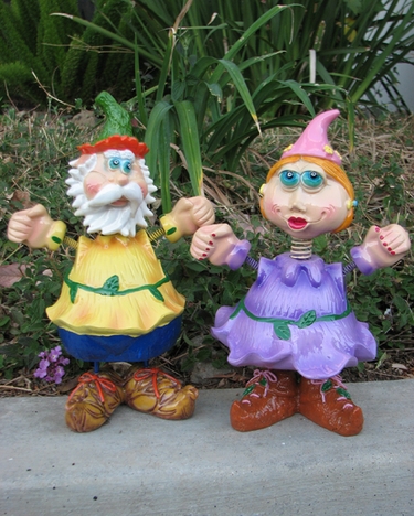 Giggler Garden Gnomes (Set of 2) - Click to enlarge