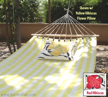 Gingham Yellow Fabric Hammock - Click to enlarge