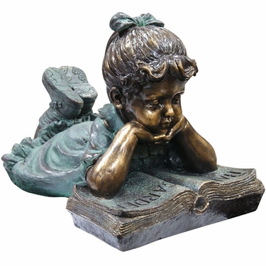 Girl Reading Garden Statue - Click to enlarge