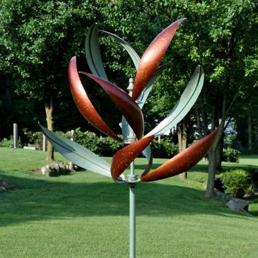 Glenwood Reeds Wind Spinner - Copper/Verde - Click to enlarge