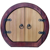 Gnome & Fairy Fantasy Door - Round - Click to enlarge