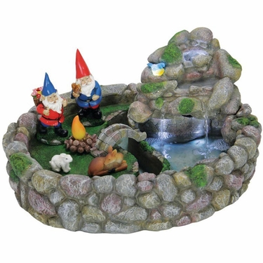 Gnome Fountain Kit w/LED Lights - Click to enlarge