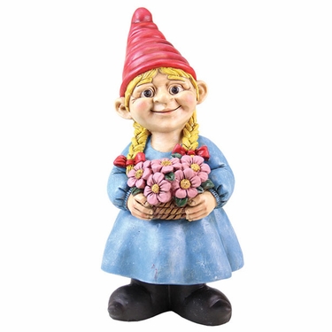 Gnome Girl w/Flower Basket - Click to enlarge