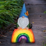 Gnome on Solar Rainbow Statue Gnome on Solar Rainbow Statue